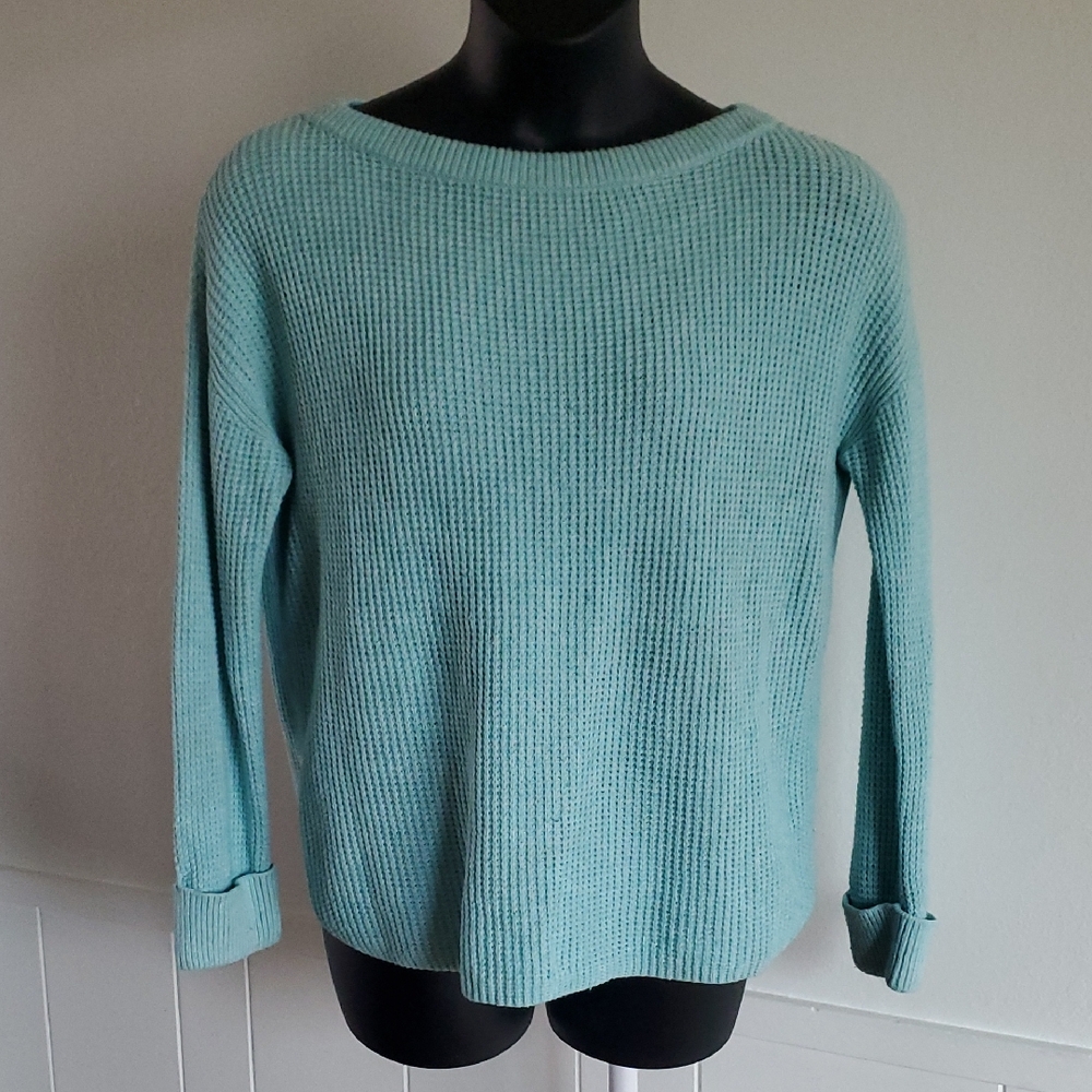 Talbots Light Teal Crew Neck Sweater